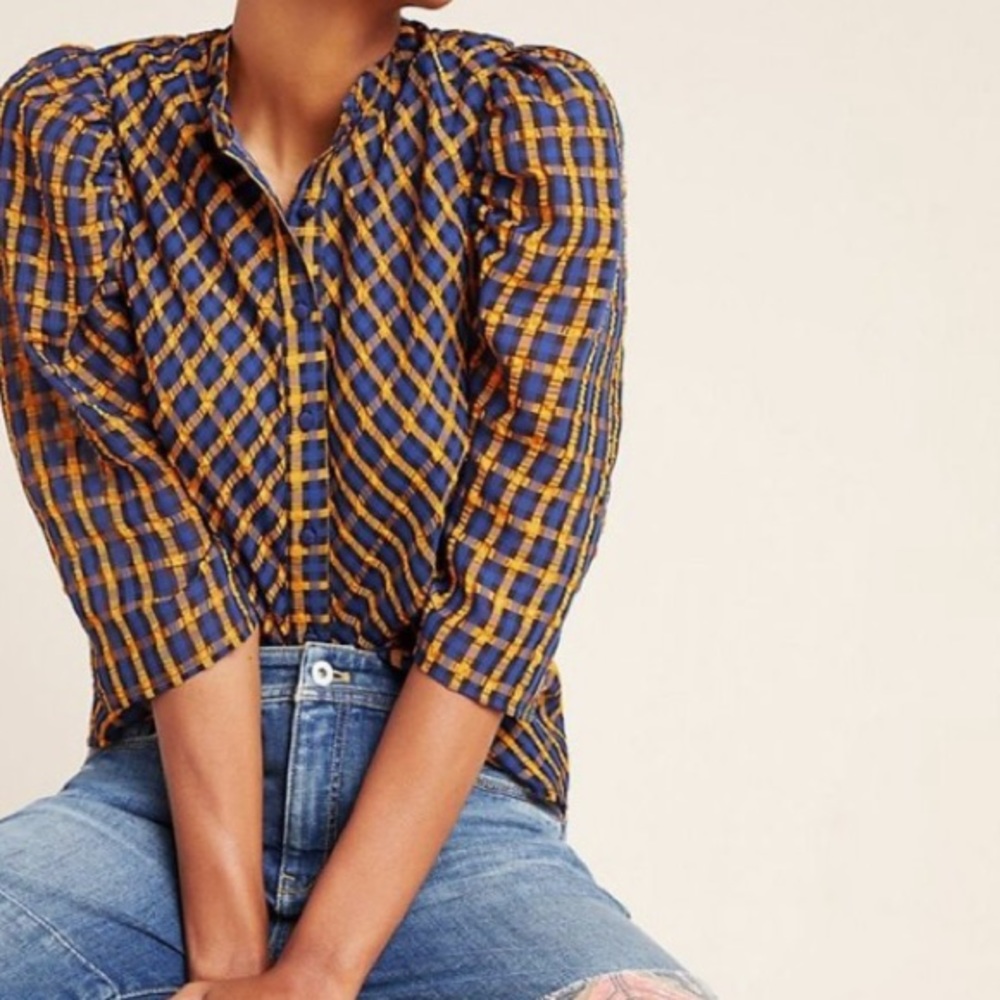 Eva Franco Anthropologie Button Top